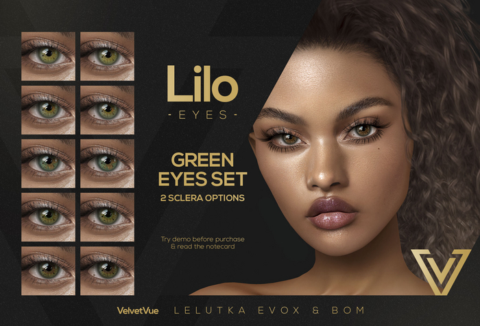 Second Life Marketplace - [ VelvetVue ] Lilo :: Green eyes